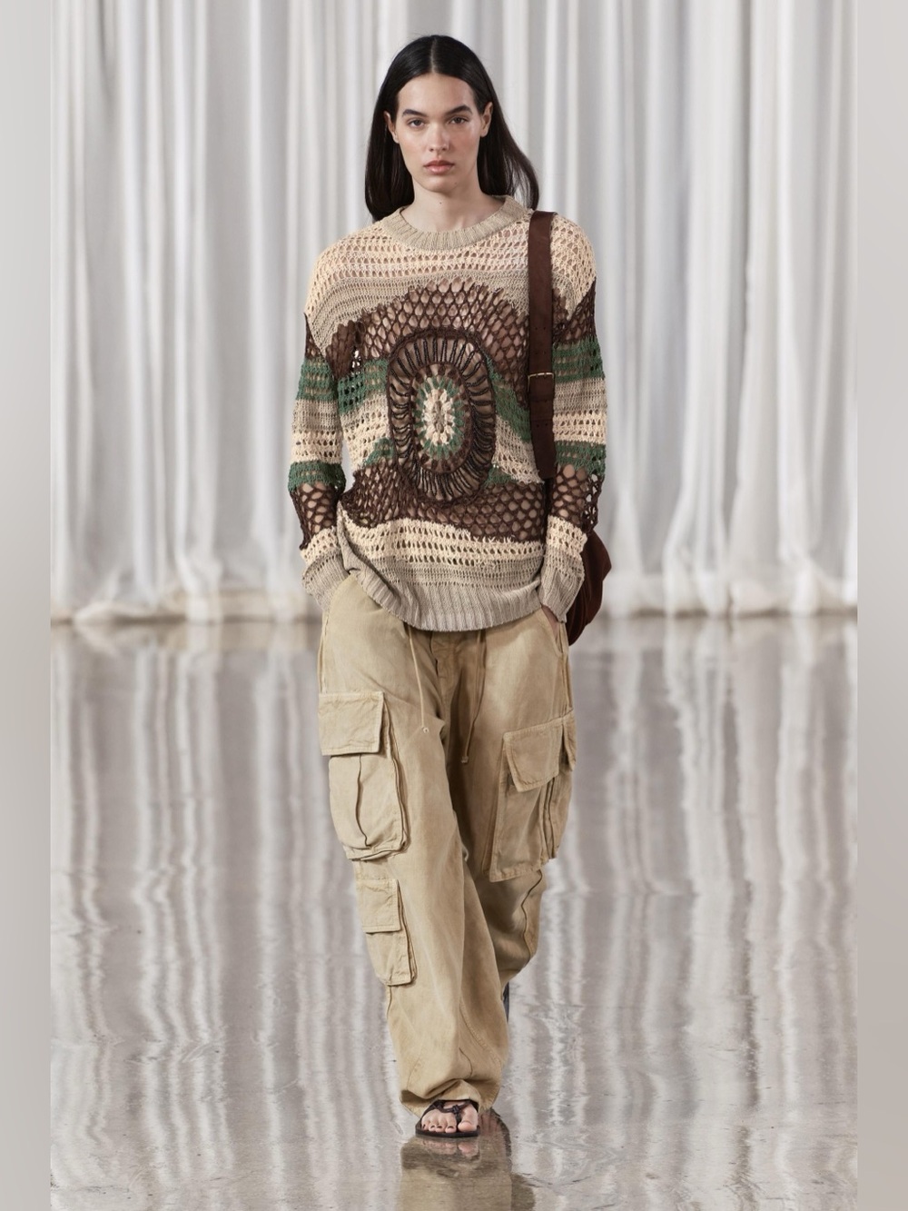 ZARA Bloggers Fav Beaded Crochet Knit Sweater